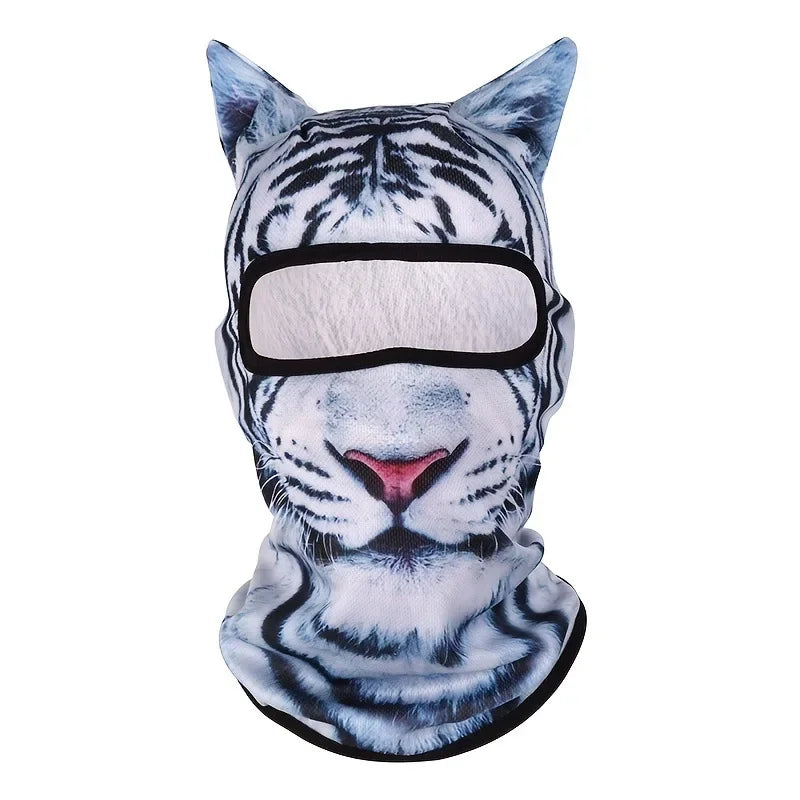 3D Cat Ski BalaclavaAnimal Face Covering Full Face Hood Masque Cute AnimalBalaclava Motorcycle Motocross Ski Snowboard Hat Good