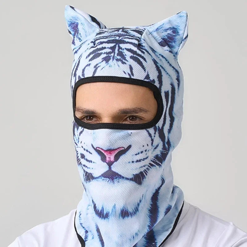 3D Cat Ski BalaclavaAnimal Face Covering Full Face Hood Masque Cute AnimalBalaclava Motorcycle Motocross Ski Snowboard Hat Good