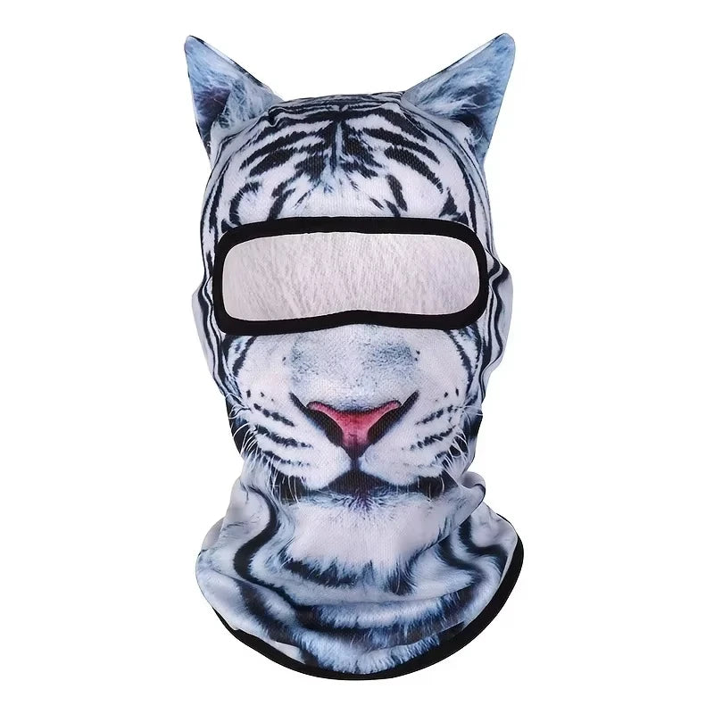 3D Cat Ski BalaclavaAnimal Face Covering Full Face Hood Masque Cute AnimalBalaclava Motorcycle Motocross Ski Snowboard Hat Good