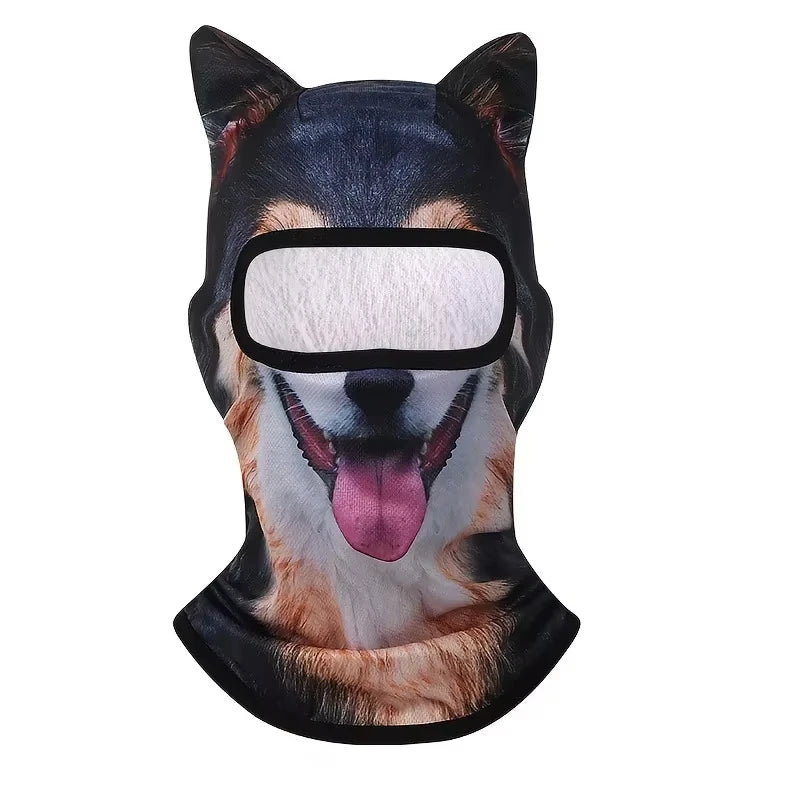 3D Cat Ski BalaclavaAnimal Face Covering Full Face Hood Masque Cute AnimalBalaclava Motorcycle Motocross Ski Snowboard Hat Good